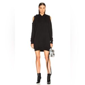 FAITH CONNEXION Hooded Cut Out Sweatshirt Dress Sailor Hooded Sweater in Black